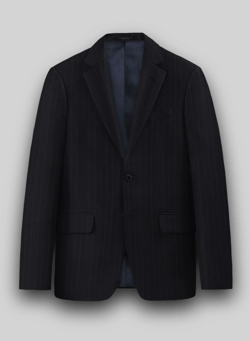 Hardy Minnis Deep Blue Chalkstripe Wool Suit - Image 5
