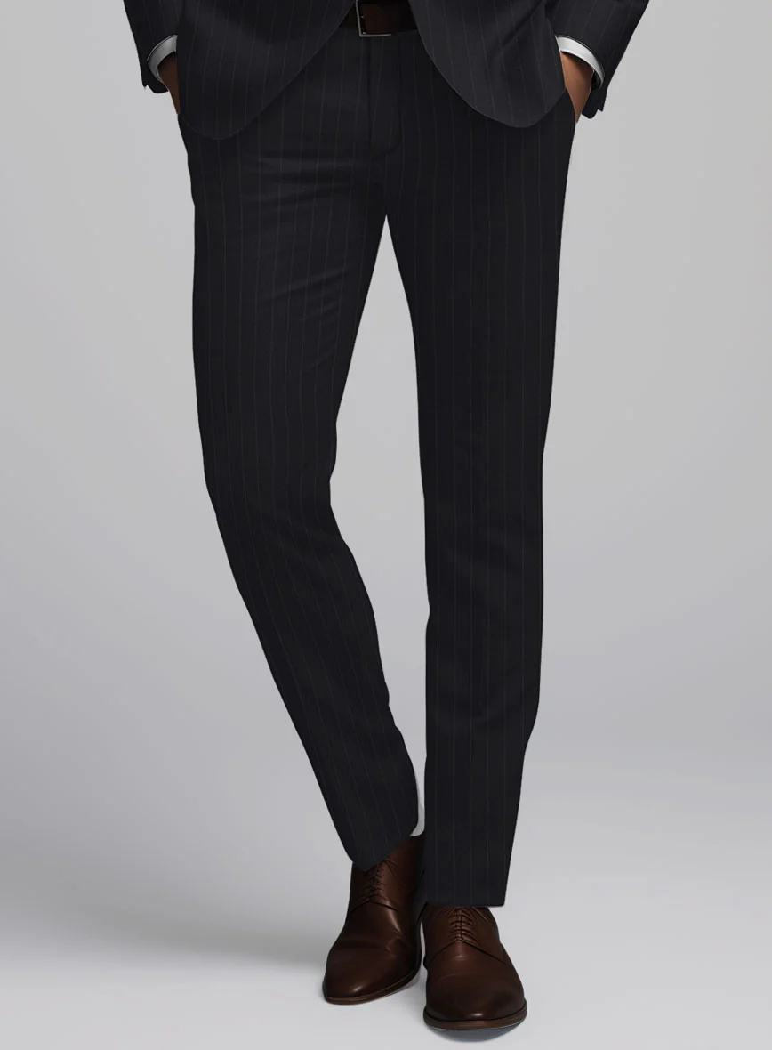 Hardy Minnis Deep Blue Chalkstripe Wool Suit - Image 7