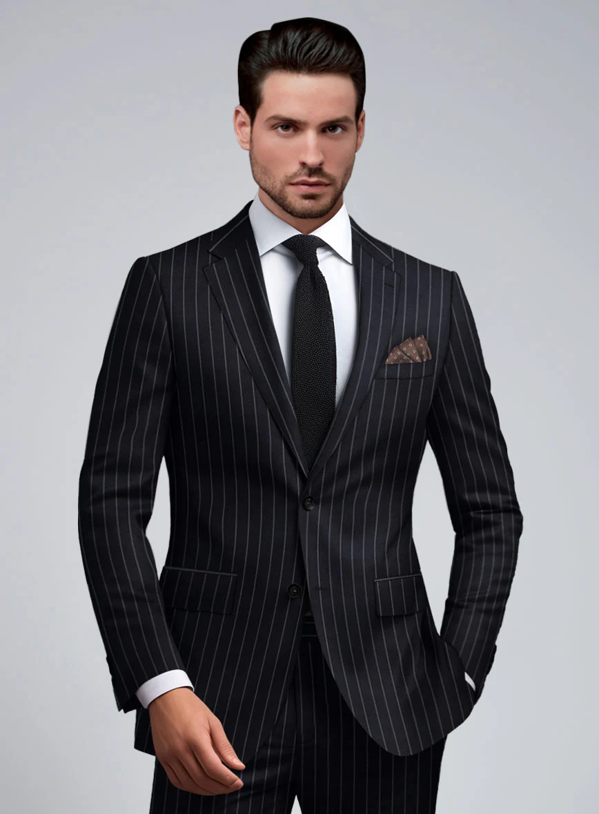 Hardy Minnis Deep Blue Rope Stripe Wool Jacket - Image 2