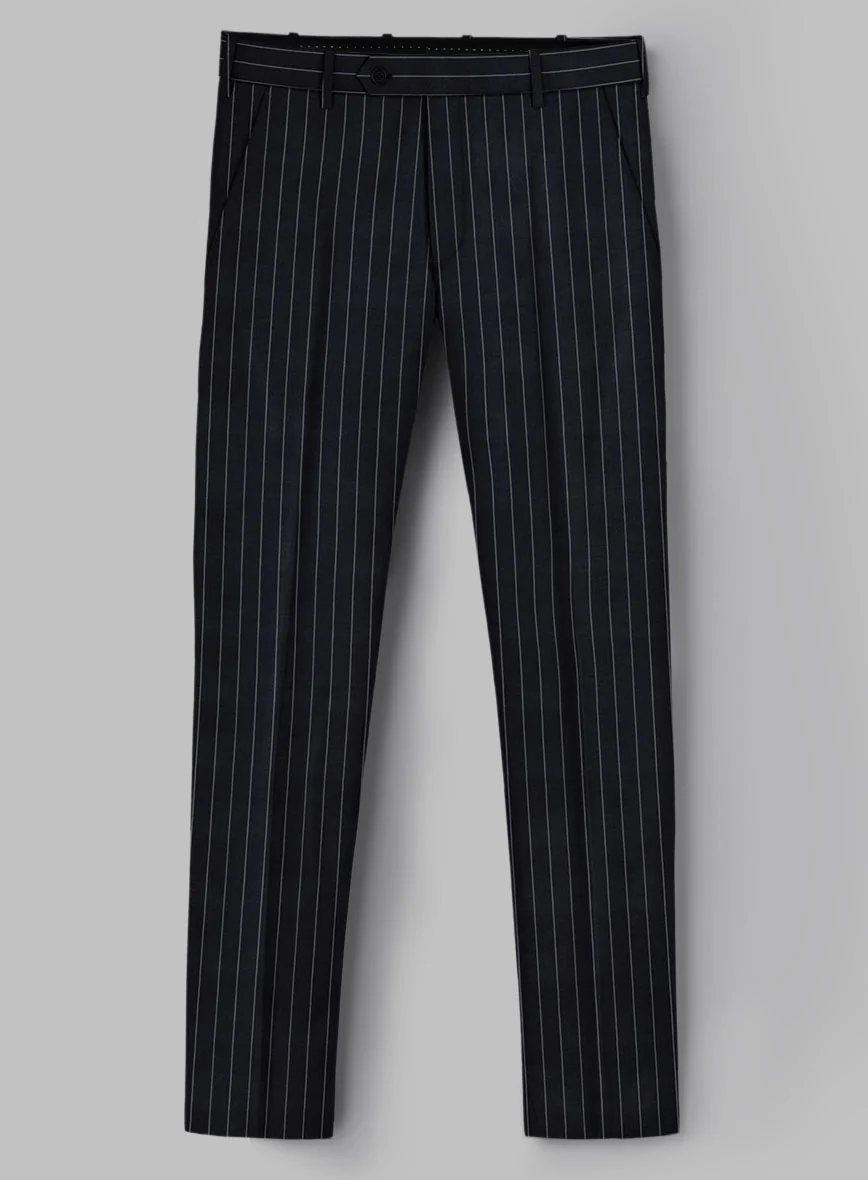 Hardy Minnis Deep Blue Rope Stripe Wool Suit - Image 4