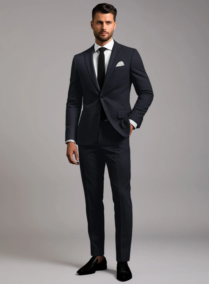 Hardy Minnis Deep Blue Twill Wool Suit - Image 2