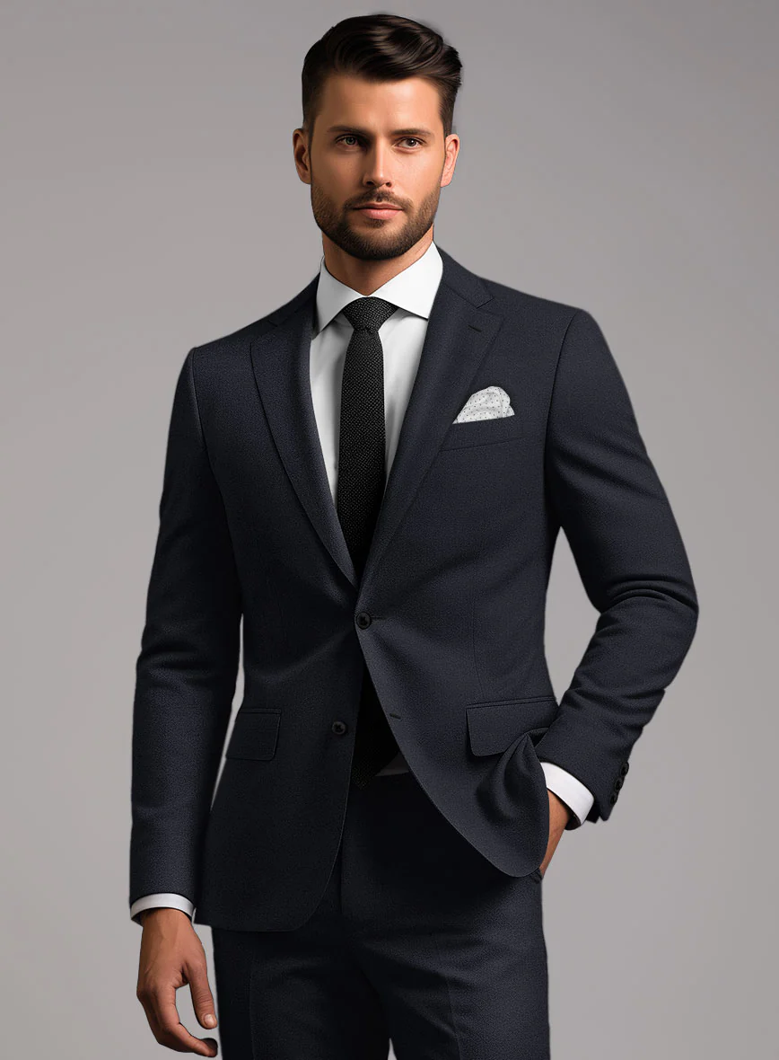 Hardy Minnis Deep Blue Twill Wool Suit - Image 4