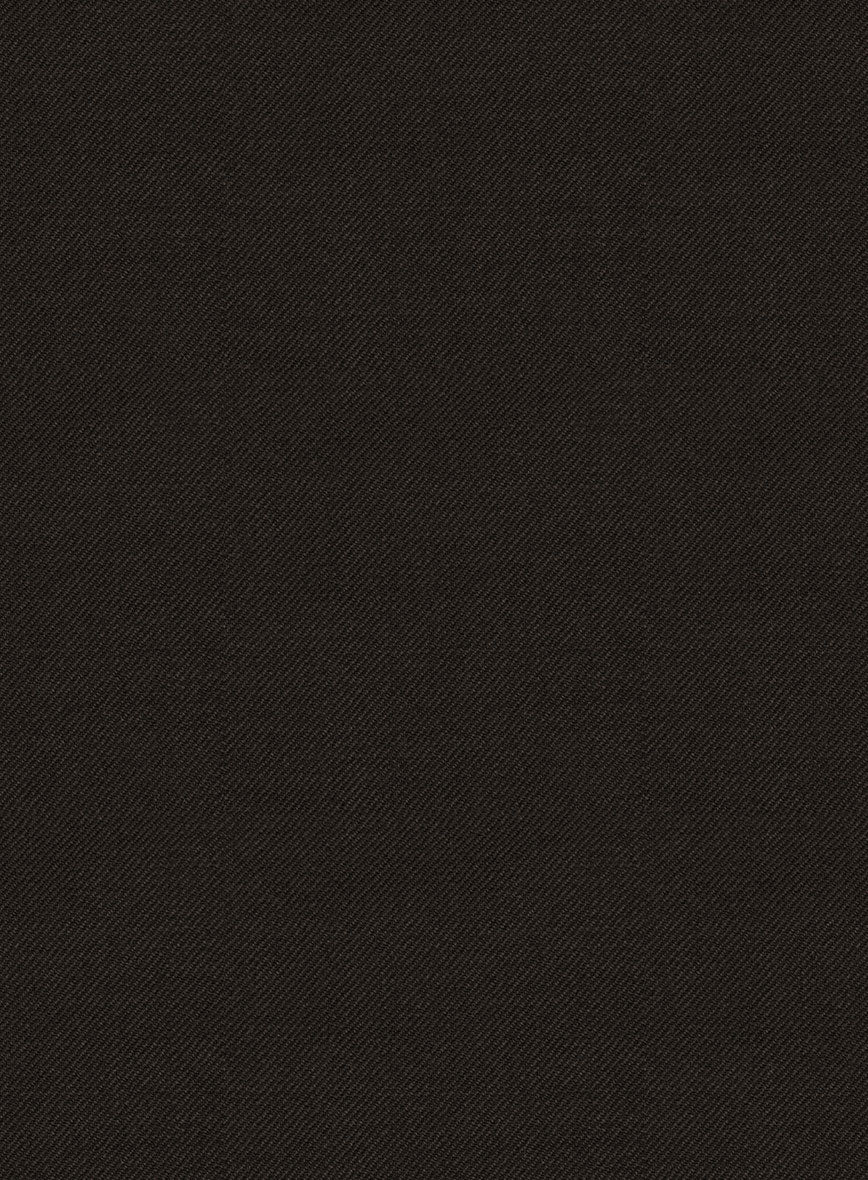 Hardy Minnis Deep Brown Twill Wool Pants - Image 3