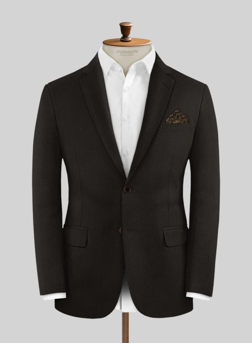 Hardy Minnis Deep Brown Twill Wool Suit - Image 5