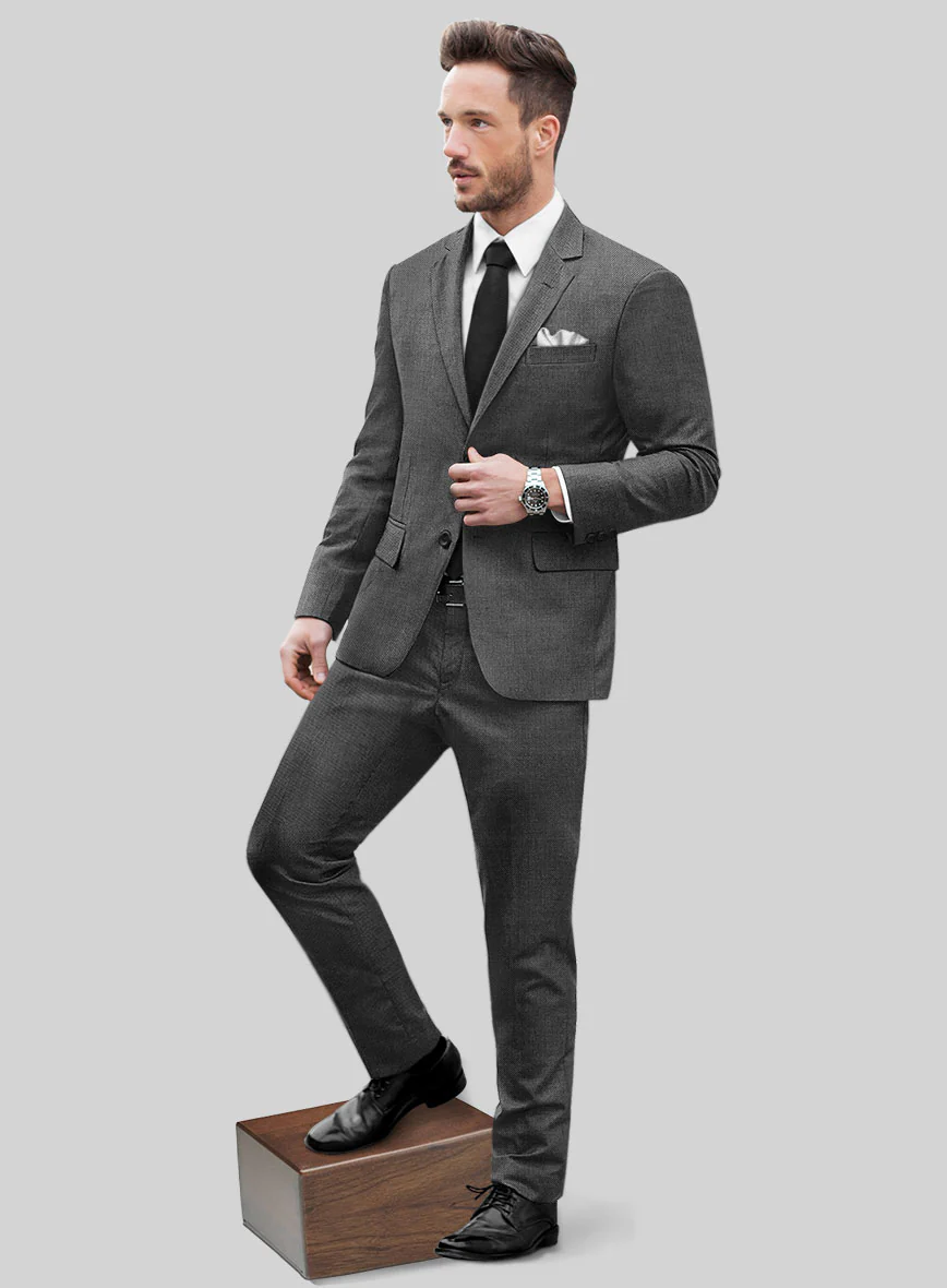 Hardy Minnis Gray Birdseye Wool Suit - Image 2