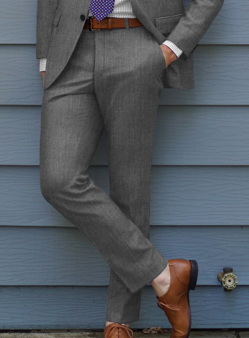 Hardy Minnis Gray Nailhead Wool Pants - Image 2