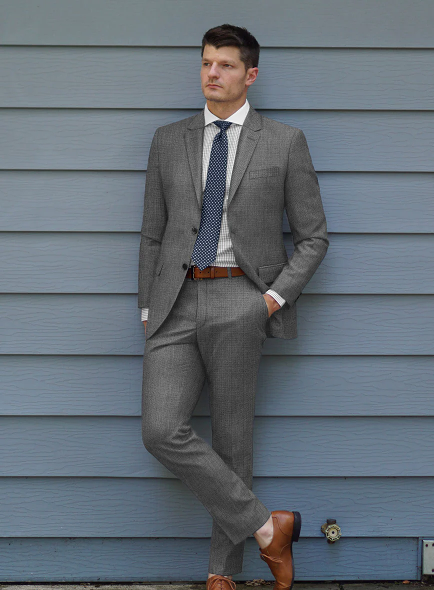 Hardy Minnis Gray Nailhead Wool Suit - Image 2