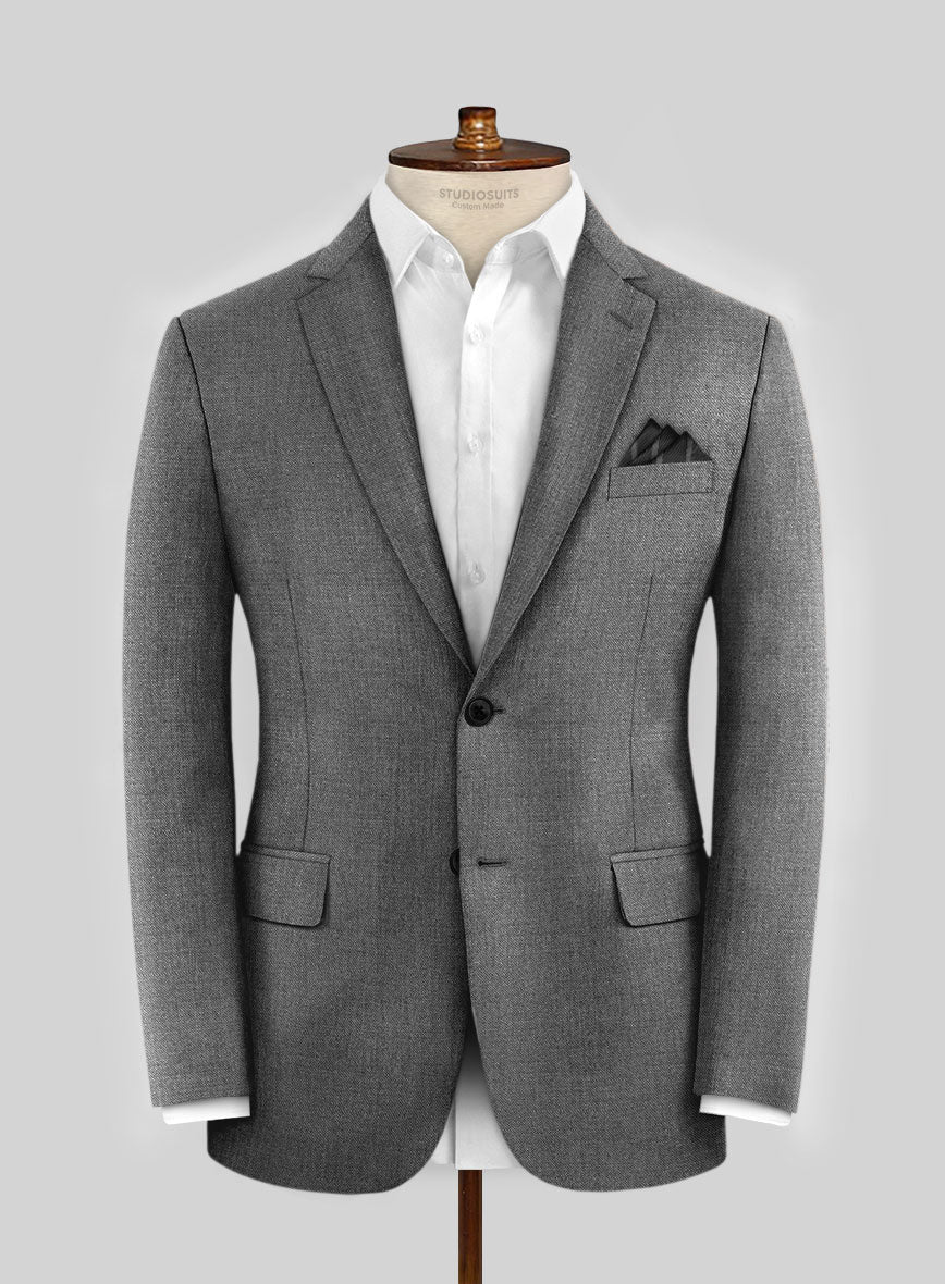 Hardy Minnis Gray Sharkskin Wool Jacket - Image 3