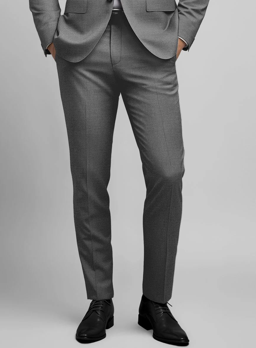 Hardy Minnis Gray Sharkskin Wool Pants - Image 2