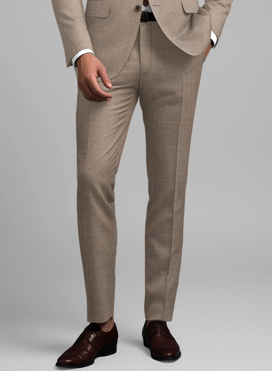 Hardy Minnis Light Brown Twill Wool Pants - Image 2