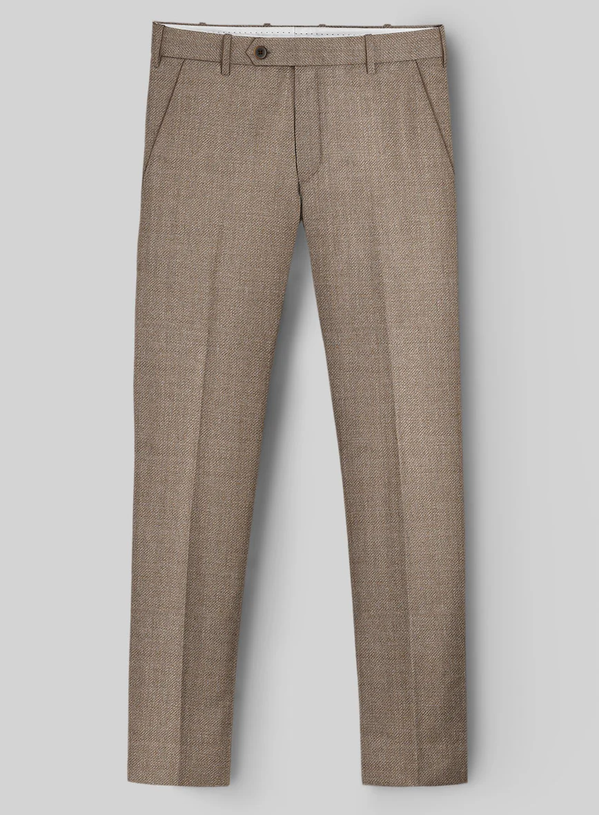 Hardy Minnis Light Brown Twill Wool Suit - Image 6