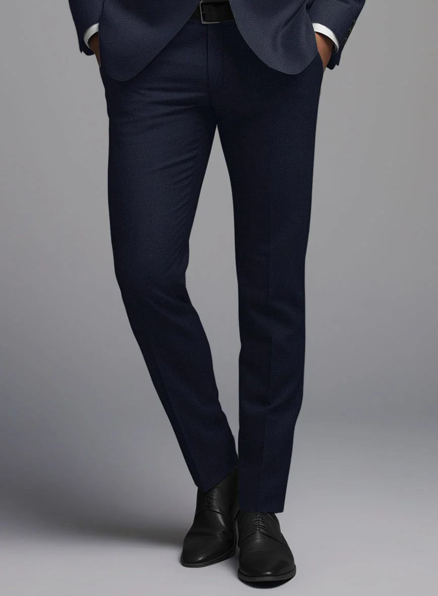 Hardy Minnis Mid Blue Twill Wool Pants - Image 2