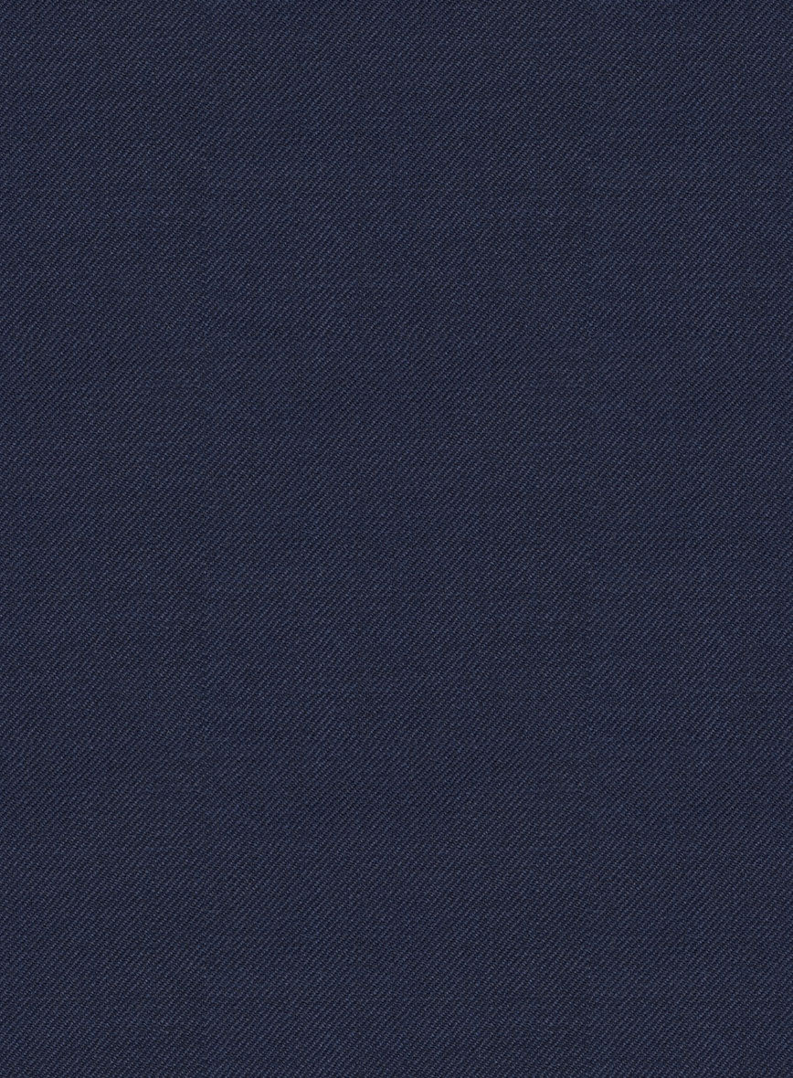 Hardy Minnis Navy Blue Twill Wool Suit - Image 8