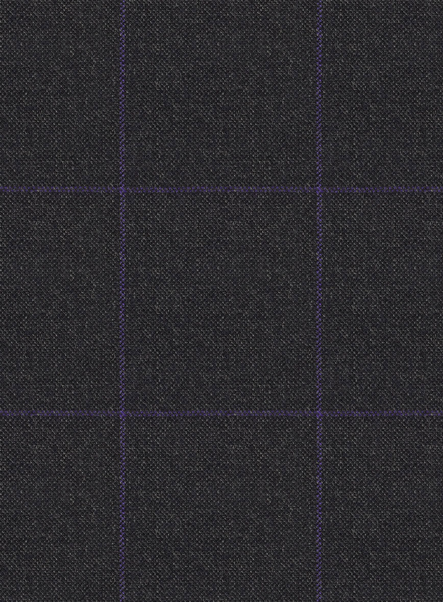 Hardy Minnis Pane Charcoal Wool Suit - Image 8