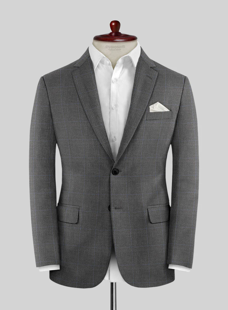 Hardy Minnis Pane Gray Wool Jacket - Image 3