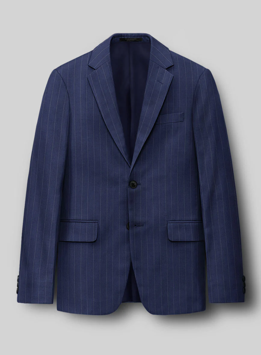 Hardy Minnis Royal Blue Pinstripe Wool Suit - Image 3