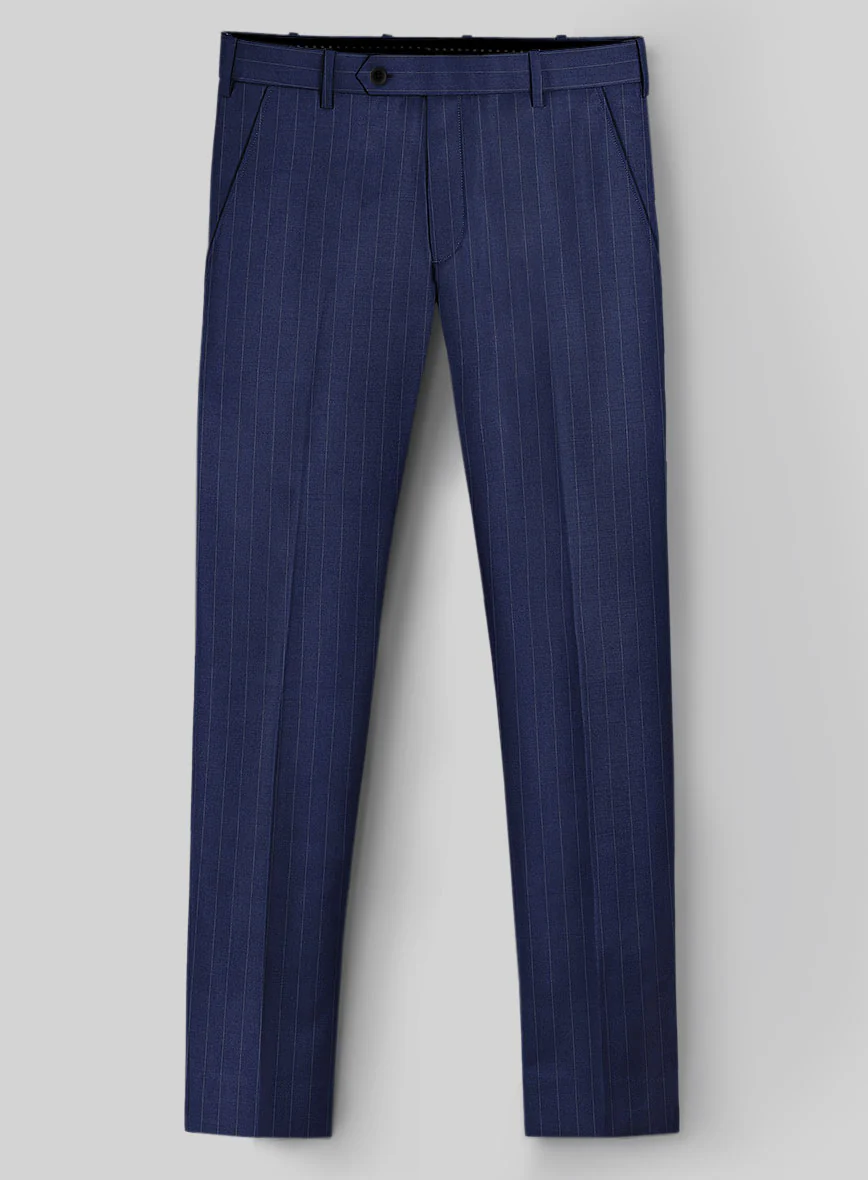 Hardy Minnis Royal Blue Pinstripe Wool Suit - Image 5