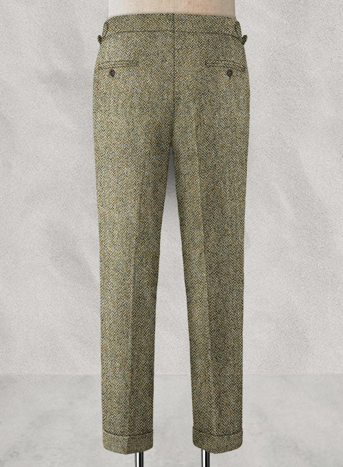 Harris Tweed Barley Brown Highland Trousers - Image 2
