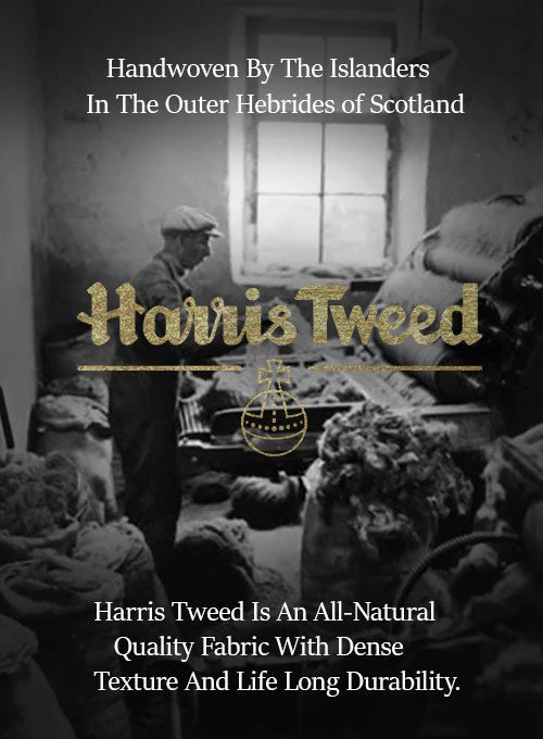 Harris Tweed Barley Blue Pea Coat - Image 5