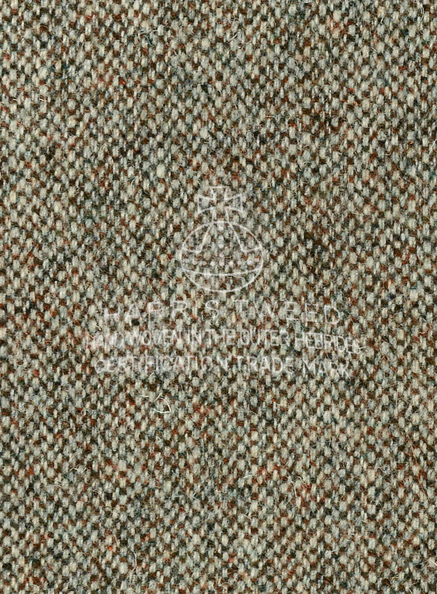 Harris Tweed Barley Brown Pea Coat - Image 3