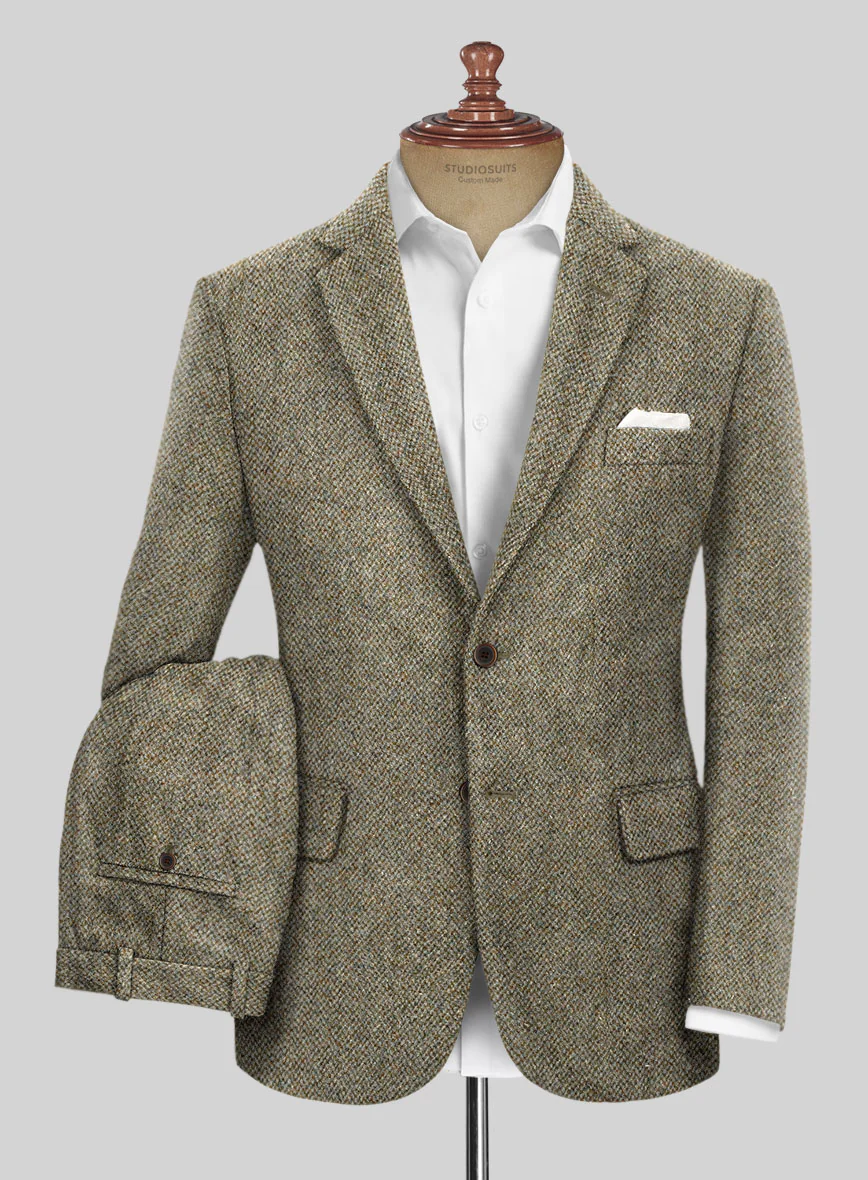 Harris Tweed Barley Brown Suit - Image 2