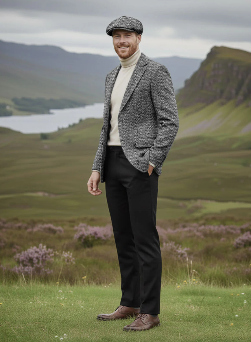 Harris Tweed Barley Gray Jacket - Image 5
