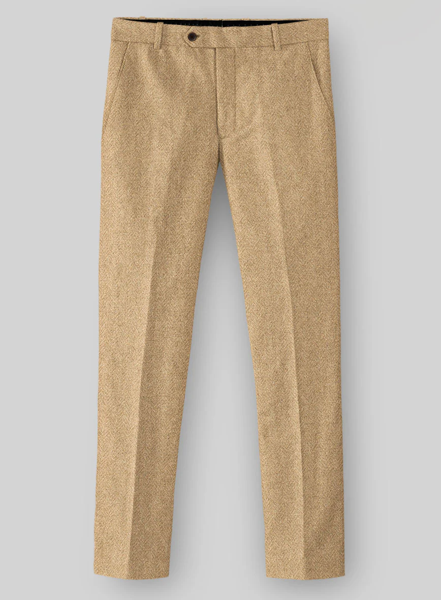 Harris Tweed Beige Herringbone Suit - Image 5
