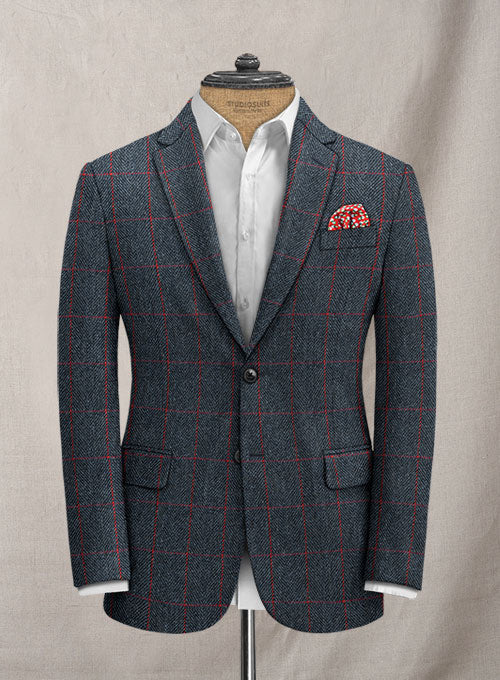 Harris Tweed Blue Checks Suit - Image 2