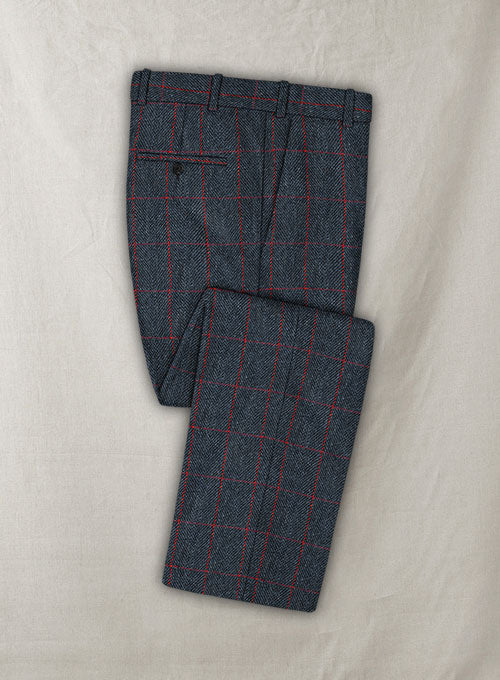 Harris Tweed Blue Checks Double Breasted Suit - Image 3