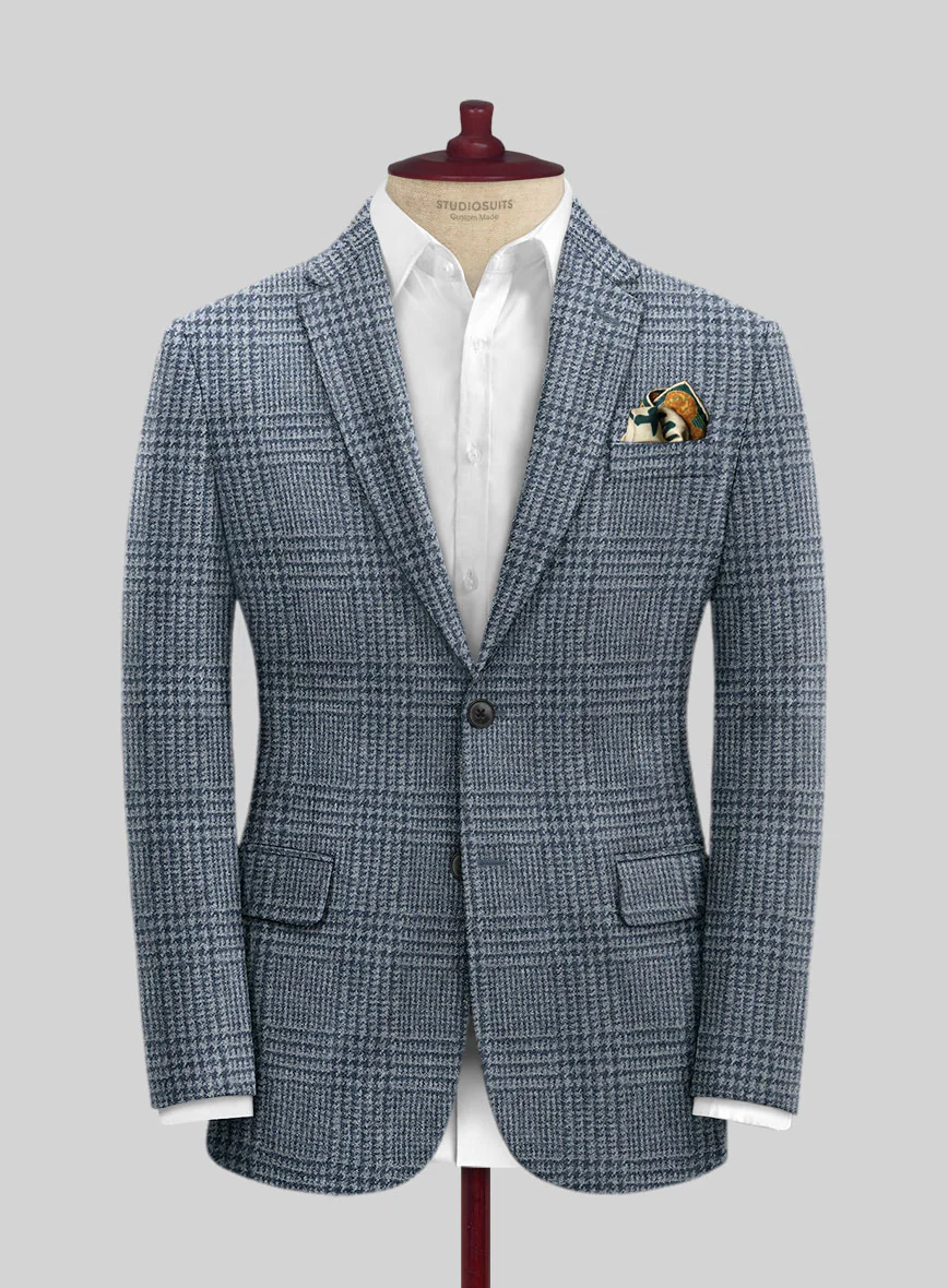 Harris Tweed Blue Glen Suit - Image 2