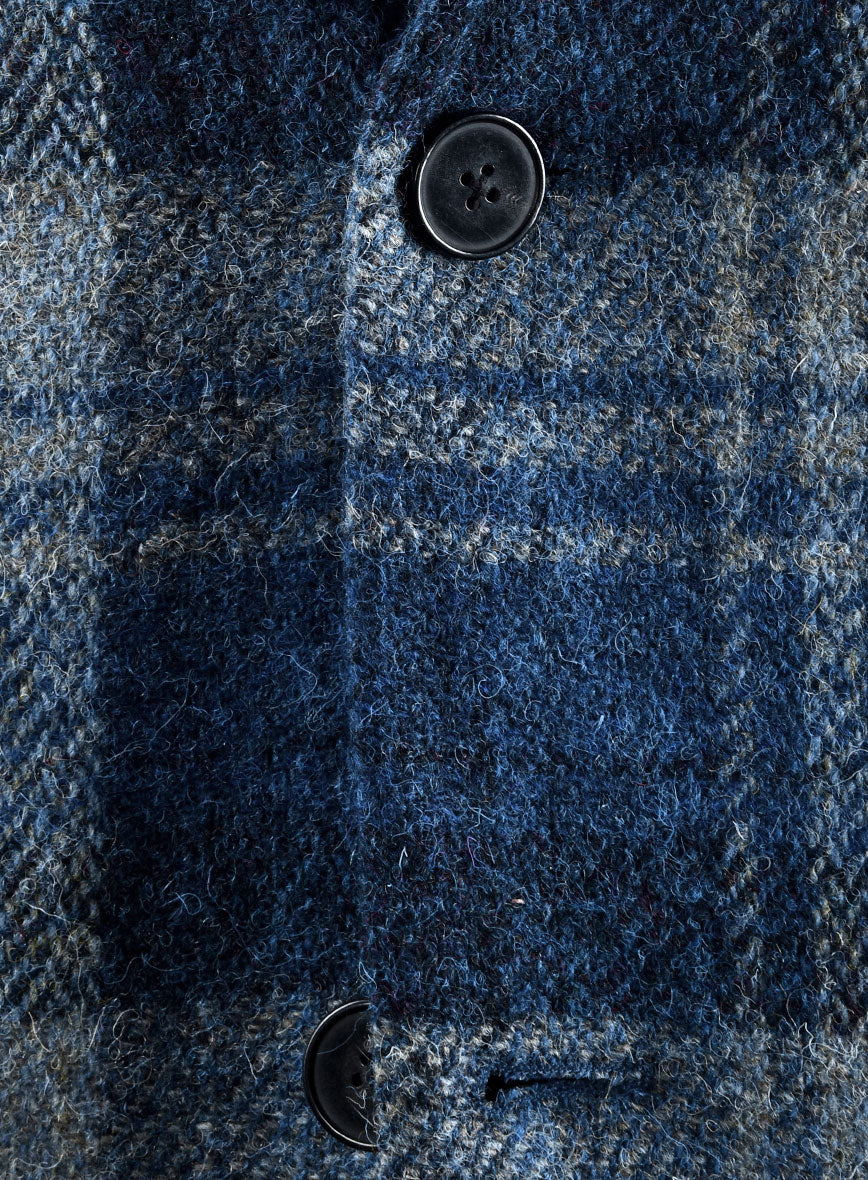 Harris Tweed Blue Tartan Jacket - Image 4