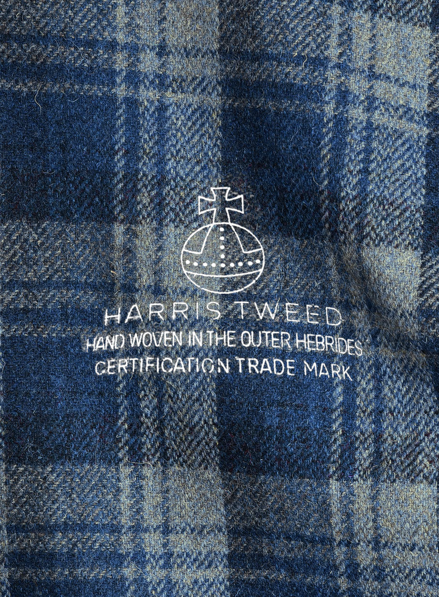 Harris Tweed Blue Tartan Suit - Image 13