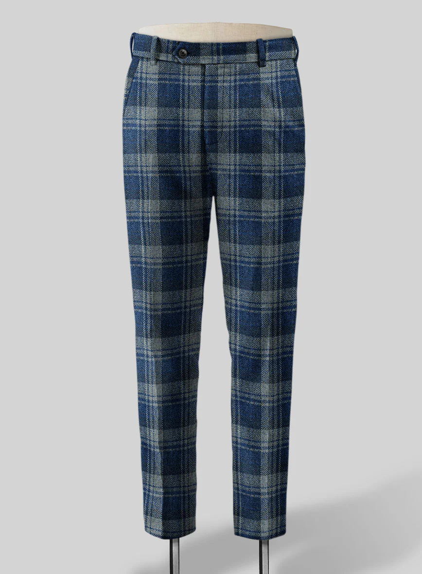 Harris Tweed Blue Tartan Suit - Image 8
