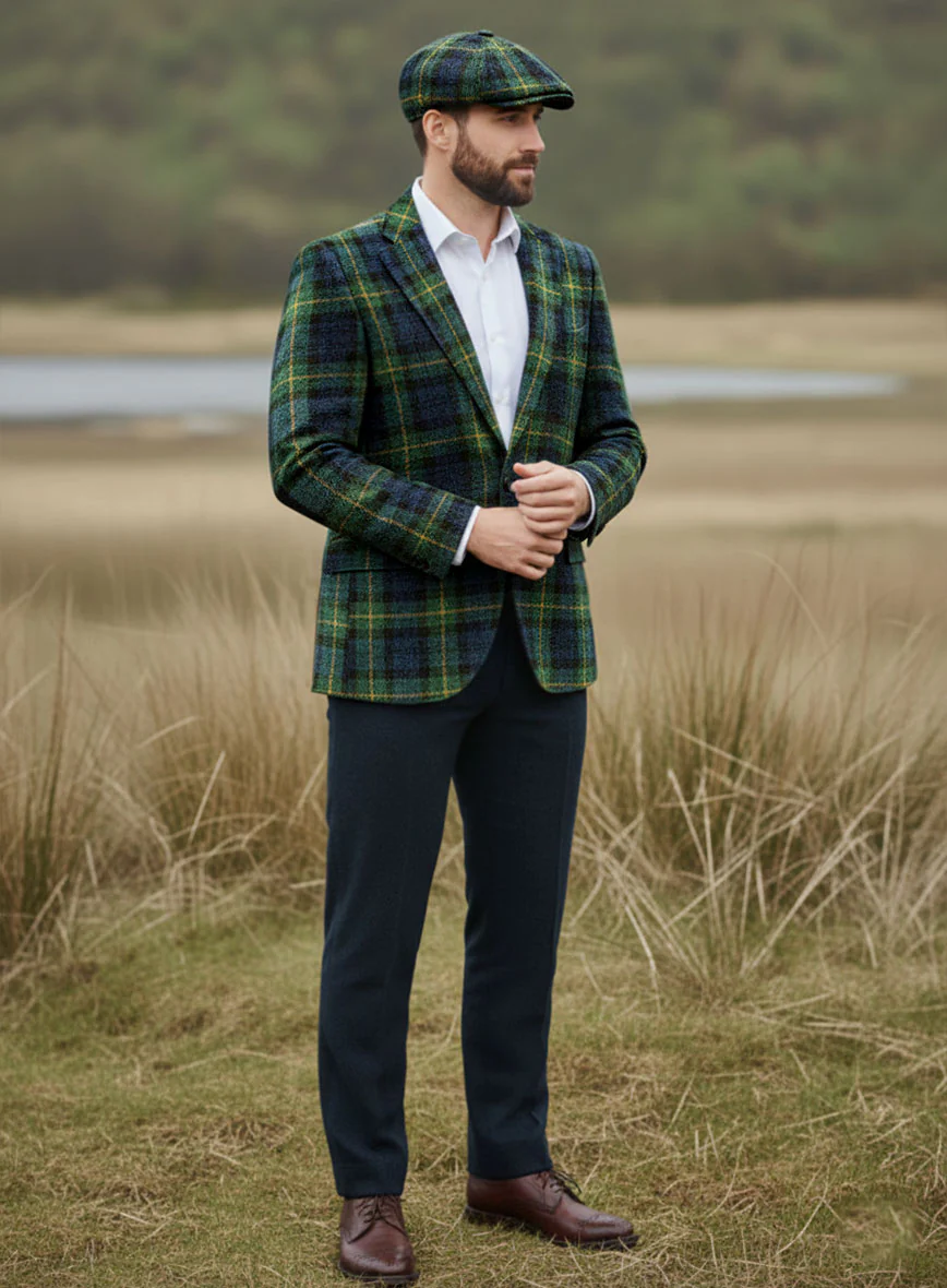 Harris Tweed Bluefern Tartan Jacket - Image 4