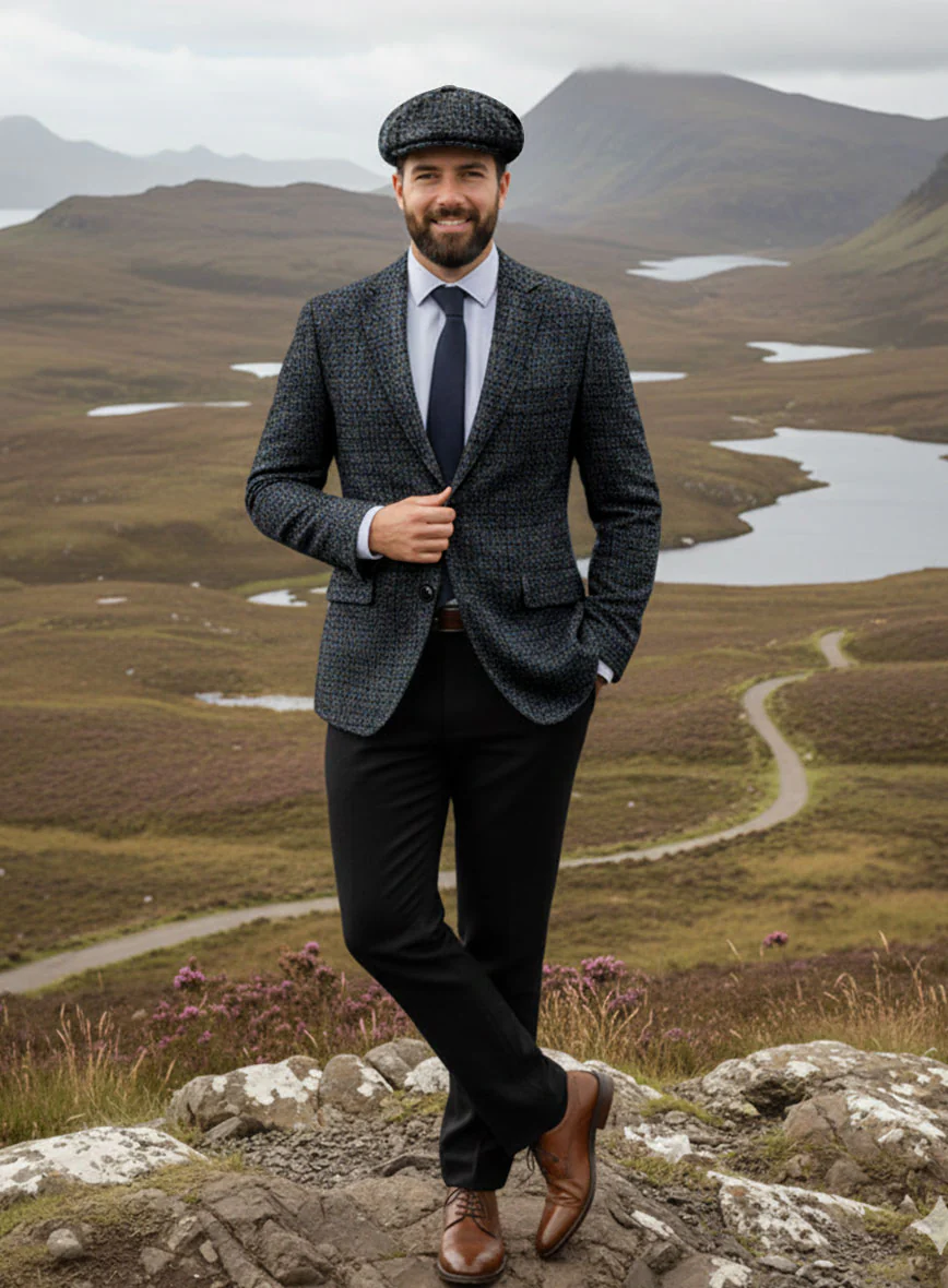 Harris Tweed Bluevale Hopsack Jacket - Image 3