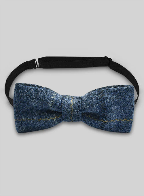 Harris Tweed Bow - Gordon Blue - Image 2