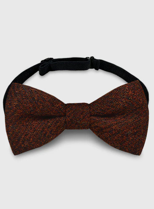 Harris Tweed Bow - Wide Herringbone Rust - Image 2