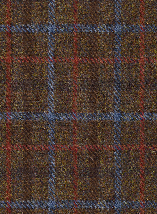 Harris Tweed Brown Checks Double Breasted Suit - Image 5