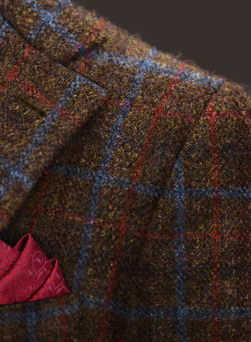 Harris Tweed Brown Checks Suit - Image 3
