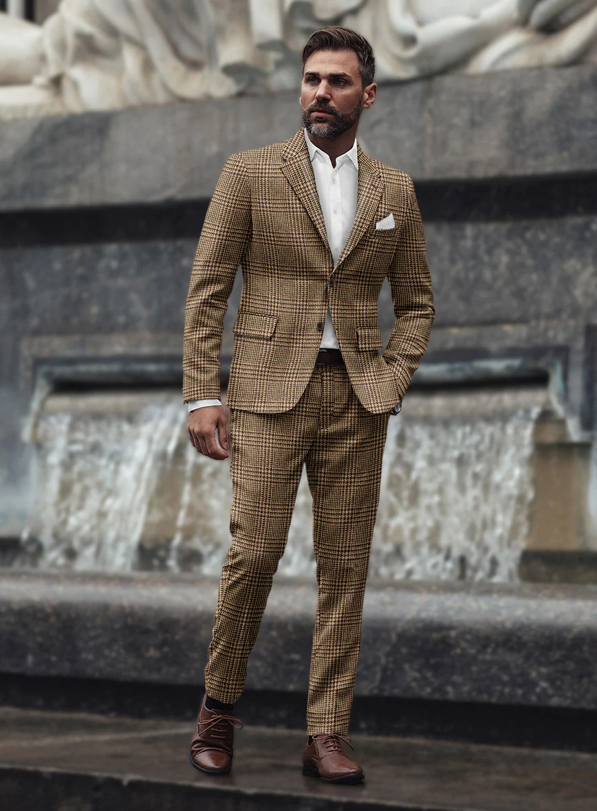 Harris Tweed Brown Glen Suit - Image 2