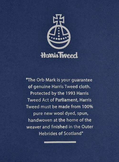 Harris Tweed Charcoal Chevron Pea Coat - Image 5