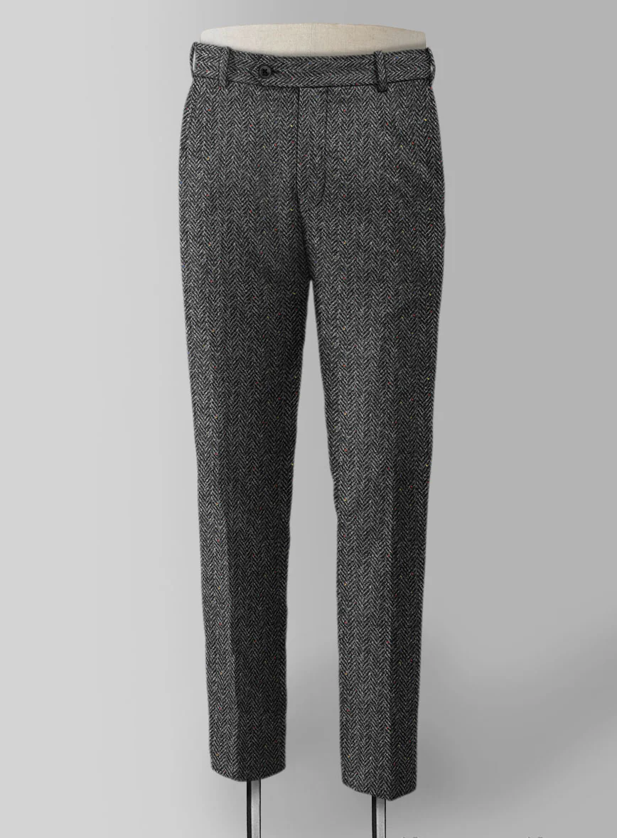 Harris Tweed Charcoal Chevron Suit - Image 4