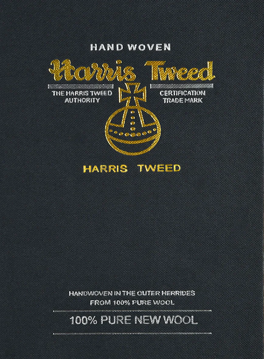 Harris Tweed Charcoal Chevron Tweed GQ Overcoat - Image 6