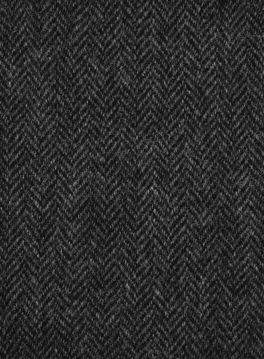 Harris Tweed Charcoal Herringbone Pants - Image 3
