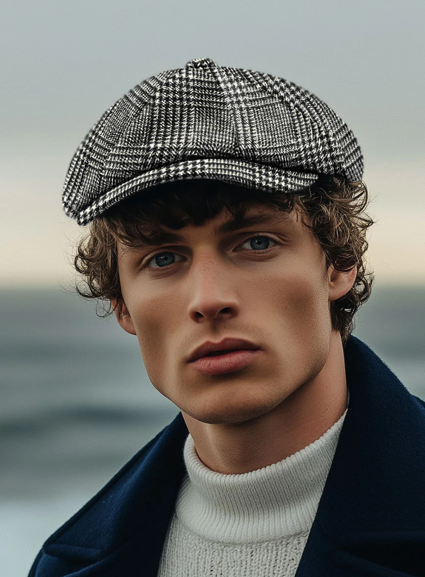 Harris Tweed Classic Glen Newsboy Cap - Image 5