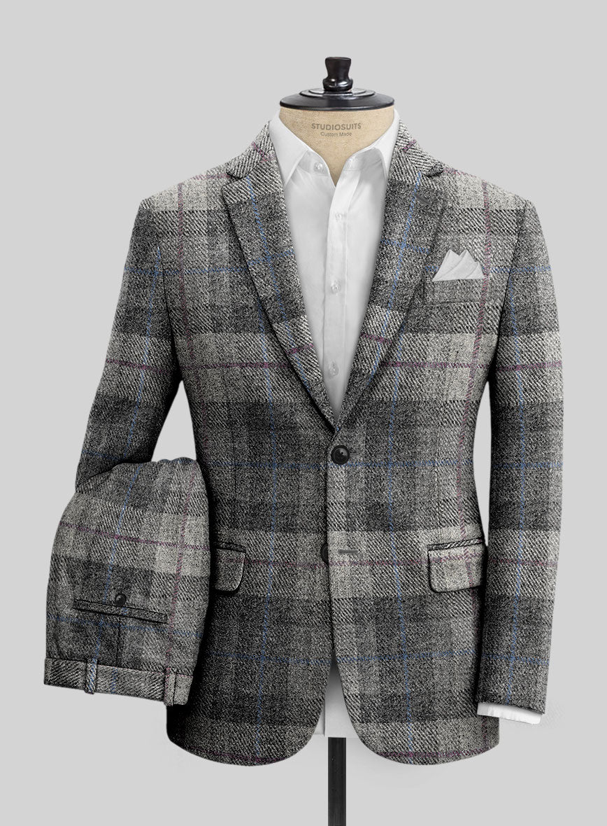 Harris Tweed Classic Gray Tartan Suit - Image 2
