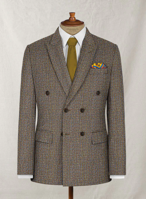 Harris Tweed Classic Weave Double Breasted Suit - Image 2