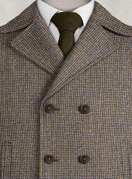 Harris Tweed Classic Weave Pea Coat - Image 2