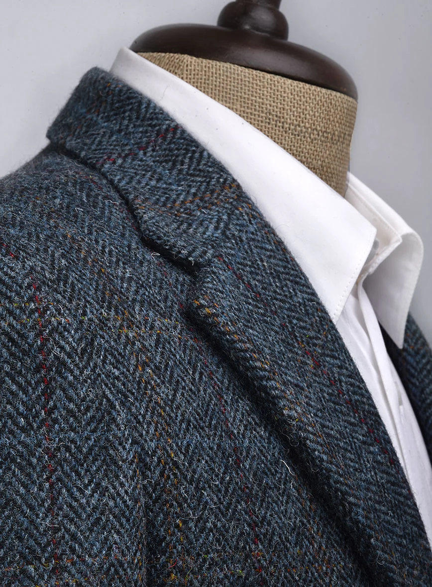 Harris Tweed Country Blue Jacket - Image 3