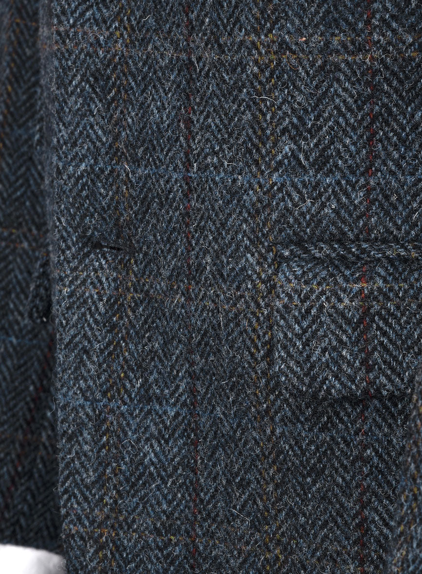 Harris Tweed Country Blue Jacket - Image 4